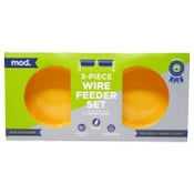 Wholesale - CERAMIC FEED BOWLS 6" W/WIRE STAND ORANGE, UPC: 191205652573